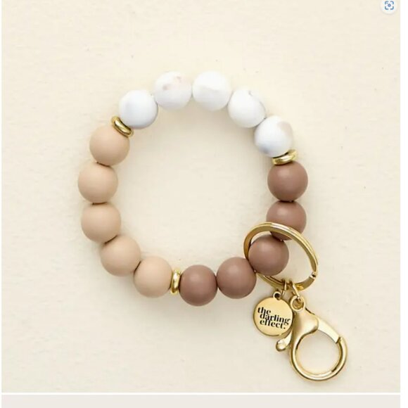 Hands Free Keychain Wristlet - Mocha Swirl - Picture 1 of 2